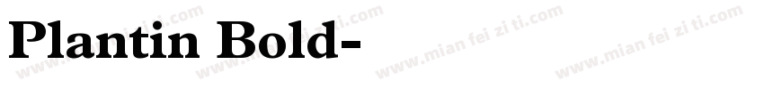 Plantin Bold字体转换
